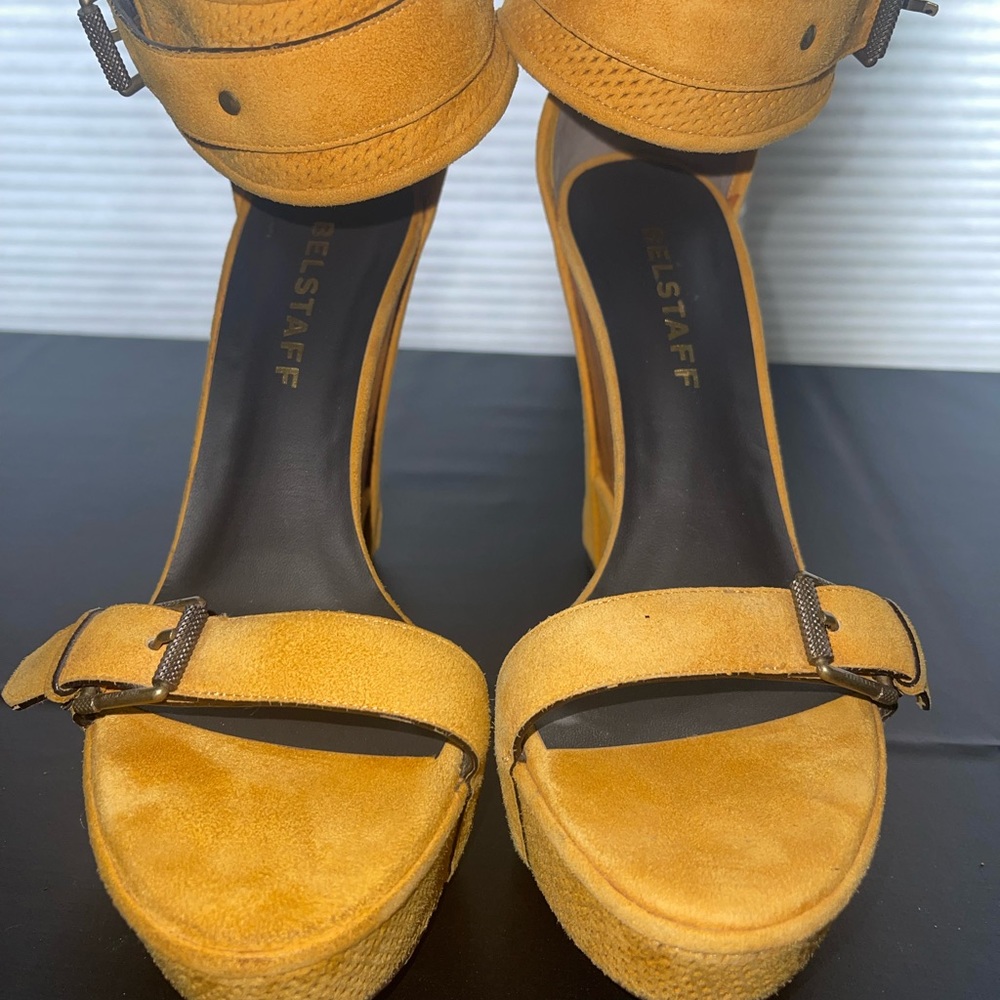Belstaff Suede Platform Wedge 7 - NEW